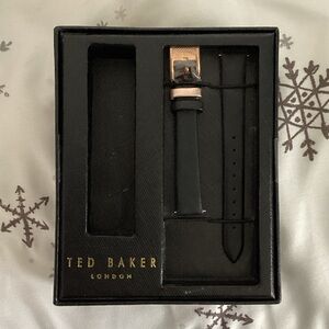 Ted Baker Black and Rose Gold Watch Strap